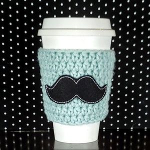 Handmade Coffee Cozy Mustache